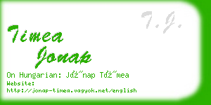 timea jonap business card